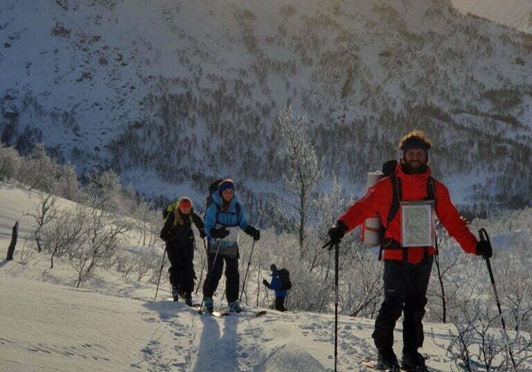 Ski touring in Raundalen on a lovely winter's day.